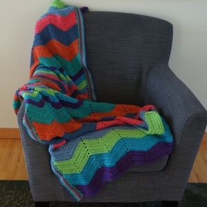 Rippled Crocheted Blanket